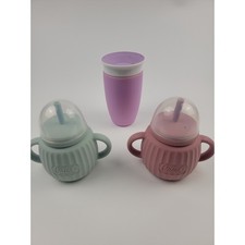 Munchkin Miracle 360 Sippy Cups 2 Pack Pink Green Lavender 360 Degree Toddler
