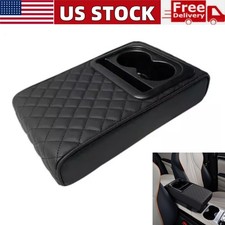 Car Center Console Armrest Pillow Armrest Cover Cushion With Cup Phone Holder Car Center Console Armrest Pillow Armrest Cover Cushion With Cup Phone Holder