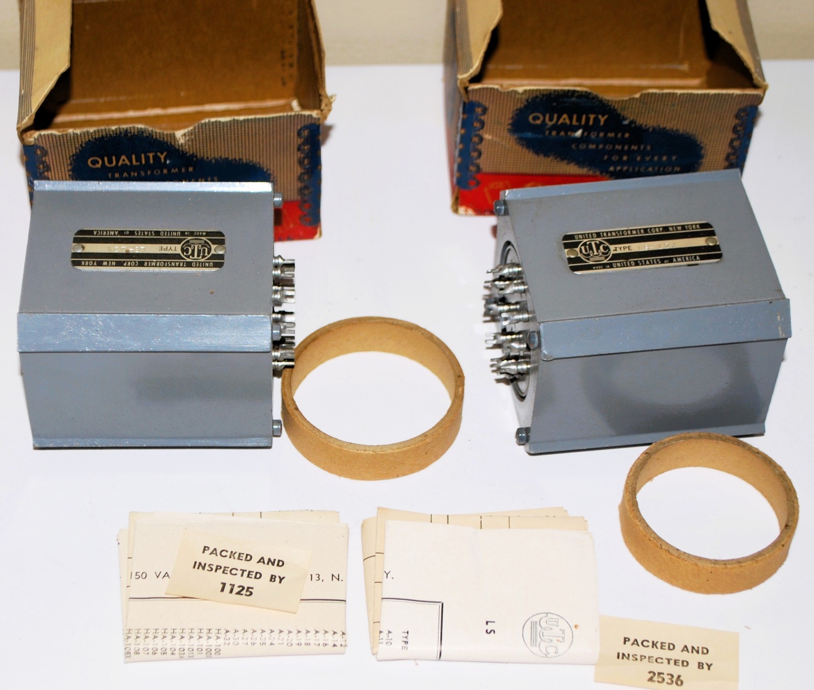 1 Pair of  NOS VINTAGE UTC   LS-12 X INPUT TRANSFORMERS