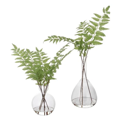 Uttermost Country Polyester Plastic Iron and Glass Ferns in Green (Set of 2) - Picture 1 of 3