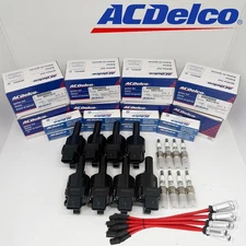 8 Pack UF414 Ignition Coil & Spark Plug & Wiresets for GMC Chevy Silverado Tahoe