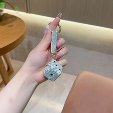 New Zircon Dice Keychain Car Key Ring Bag Charm Pendant Accessory