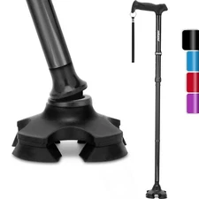 Foldable Walking Cane for Men & Women,Adjustable,Lightweight,Self Standing Pivot