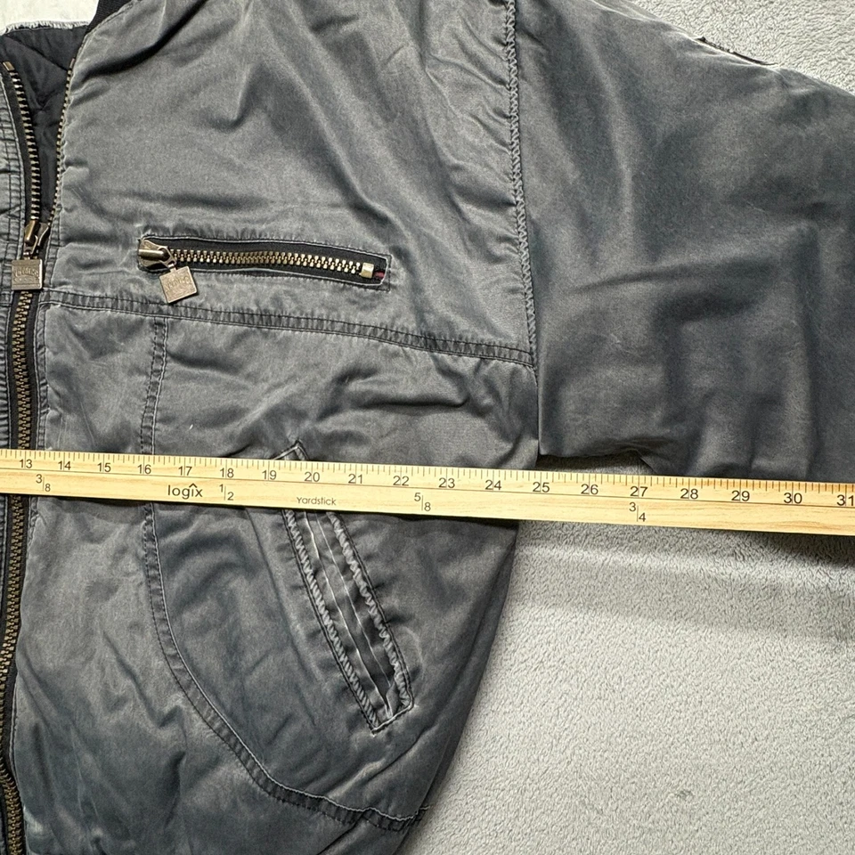 Vintage Los Angeles Raiders Bomber Jacket Nutmeg Mens Medium Gray NFL Football - Image 4 of 4