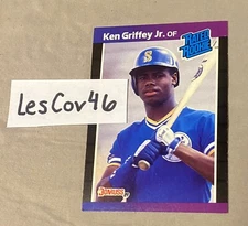 1989 Donruss #33 Rated Rookie Ken Griffey Jr "BLUE DOT" "ERROR" Mariners HOF
