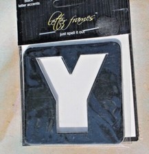 Deluxe Designs Black Letter Y Accents, Set of 3, Scrapbooking Craft NIP New