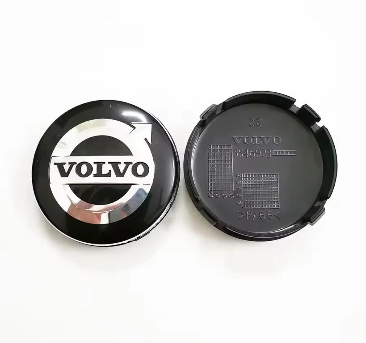 Set 4 Tappi Coprimozzo 64 mm per VOLVO C30 S40 V50 C70 S60 V70 Cerchi in Lega foto 3