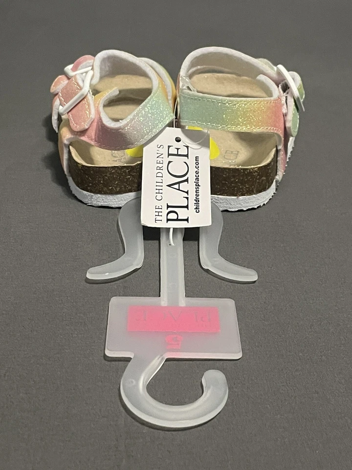 Nuevas Sandalias Brillantes Brillantes Arco Iris The Children’s Place Talla 5 Foto 3 de 4