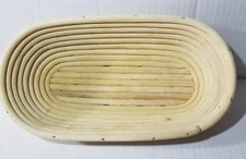 Tubular Wood Oblong Basket Natural Look Decorative Trinkets French Country 