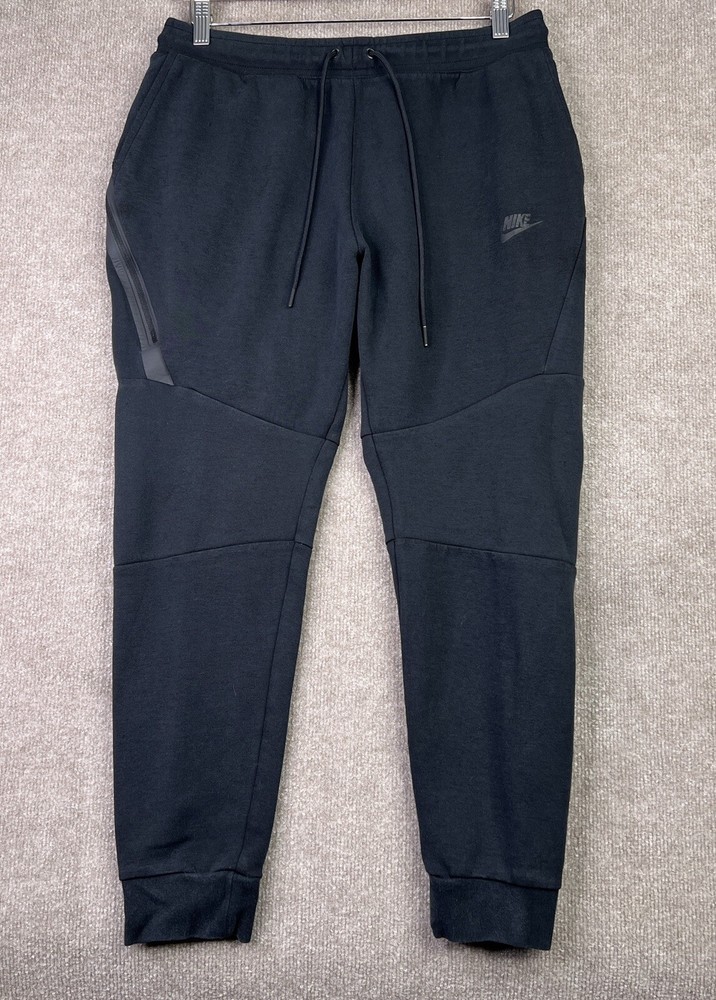 Men's Nike Tech Fleece Joggers Tapered Leg Sweatpants Large Black 805162