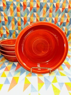 FIESTA 4 NEW Paprika 6 7/8” retired medium BOWLS 19 oz Fiestaware FREE SHIPPING