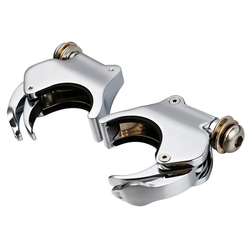 Chrome 39mm 41mm 49mm Quick Release Windshield Clamps For Harley Dyna Sportster - Picture 12 of 27