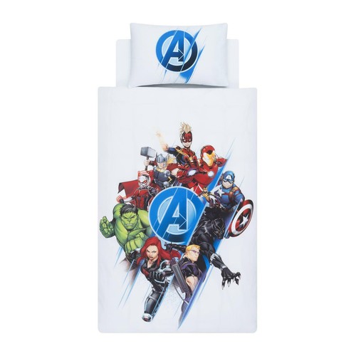 Marvel Single Duvet Cover Set 2in1 Design Avengers Superhero Group Cotton Kids eBay