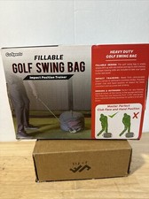 Go sports fillable golf swing bag impact position trainer 15.5 x 9.5 golfing.