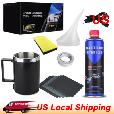 500ML Headlight Restoration Repair Kit Liquid Polymer Chemical Polishing Tool US