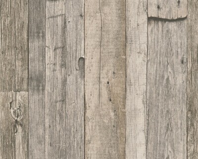 Vliestapete Holz-Optik Vintage Shabby braungrau AS Creation 95931-2 (3,77 /1qm)