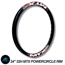 24 Inch MTX 39 Bike MTB Bicycle Rim, 32 Holes, POWER CIRCLE, 1.95- 3" Wide Tyre