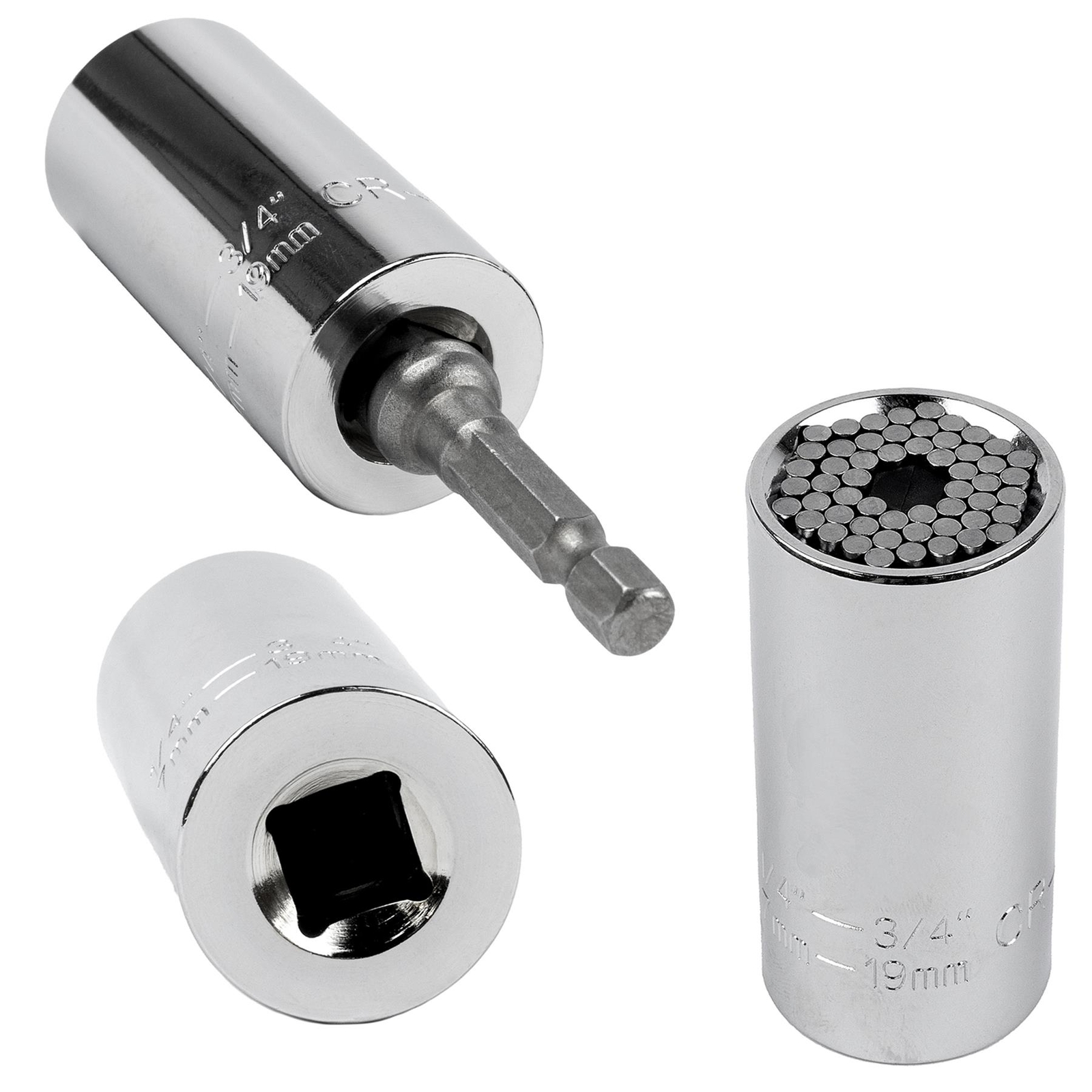 7-19mm Universal Magic Connecting Gator Socket Wrench Grip Power Drill Adapter