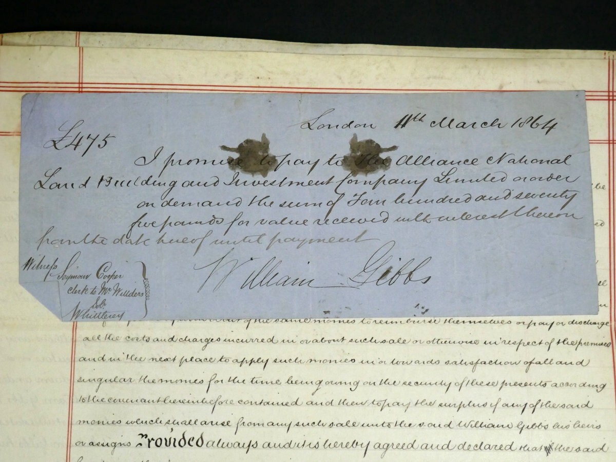 Deed 1864. William Gibbs, High Causeway, Whittlesey. Arnold Street