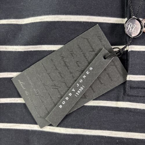 Bobby Jones Polo Golf Shirt Black & White Striped Men’s Cotton Modal SOFT - Picture 4 of 11