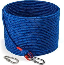 Corde de p che magn tique solide avec double mousqueton, corde de camping 19,8 m