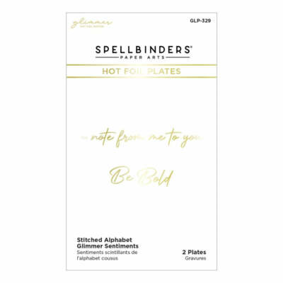 Spellbinders GLIMMER HOT FOIL Plate, Essential Sentiments, Large - For Slimline Card Making & Foiling