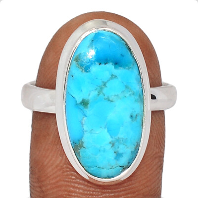 Composite Mohave Blue Turquoise 925 Sterling Silver Ring Jewelry s.10 ...
