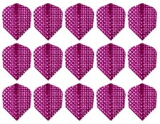 5 Sets of Raw 75 Metallic Dimplex Standard Dart Flights - Ships Tracking - Pink