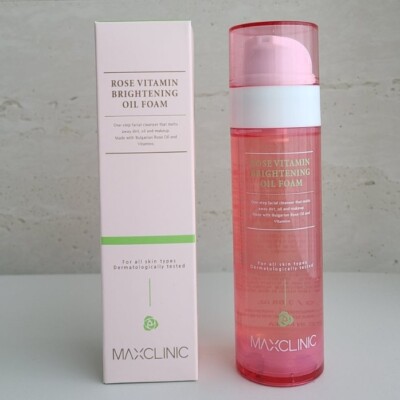 MAXCLINIC Rose Vitamin Brightening Oil Foam 110g Moisturizer Cleanser K-Beauty