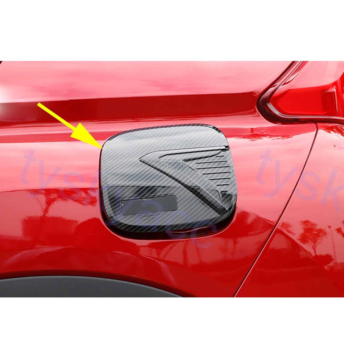 Fuel Gas Tanks Cap Carbon Fiber Cover Trim For Mitsubishi Eclipse Cross