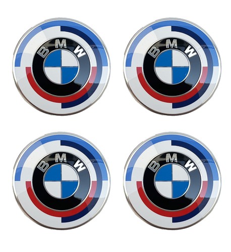 Set 4 Tappi Centrali Cerchi In Lega BMW 50° Anniversario M8 56 Mm - Foto 11