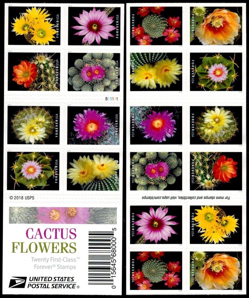 CACTUS FLOWERS Booklet of 20 Forever Stamps MNH #5359b | eBay display picture 1