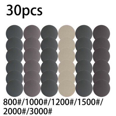 30tlg. Schleifpapier Wasserfest 125mm Körnung 800-3000 Nass Schleifpapier~DE
