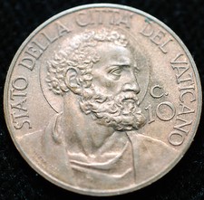 10 Centesimi 1930 Red Copper FDC 1930 Vatican City