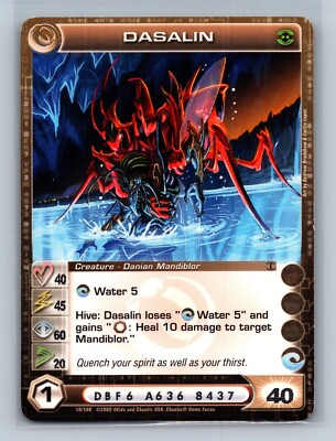 Chaotic TCG - Dasalin 19/100 - 1 Random MAX STATS -  Zenith of the Hive