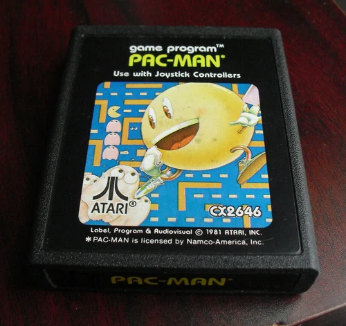 Vintage 1981 Atari Pac-Man Video Game Cartridge