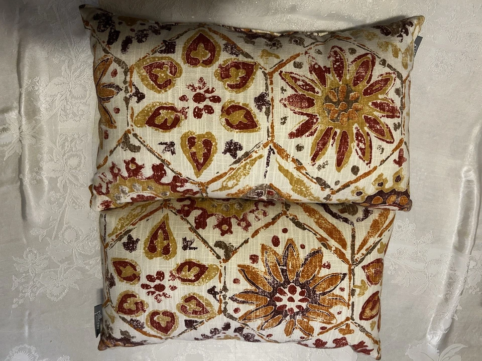 "Juego de 2 almohadas lumbares de especias de piedra antigua perfecta 11,5" x 18,5 x 5""" Foto 2 de 4