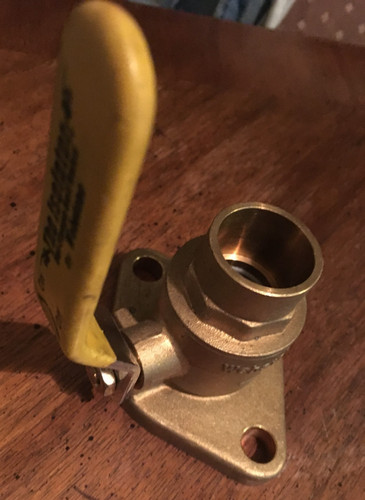 1" Isolation Flange Ball Valve Sweat Webstone 600 WOG free ship