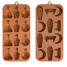 Halloween Silicone Stampi Set Di 2 Cioccolatini Ghiaccio Cubi 12 Pezzi Riusabile