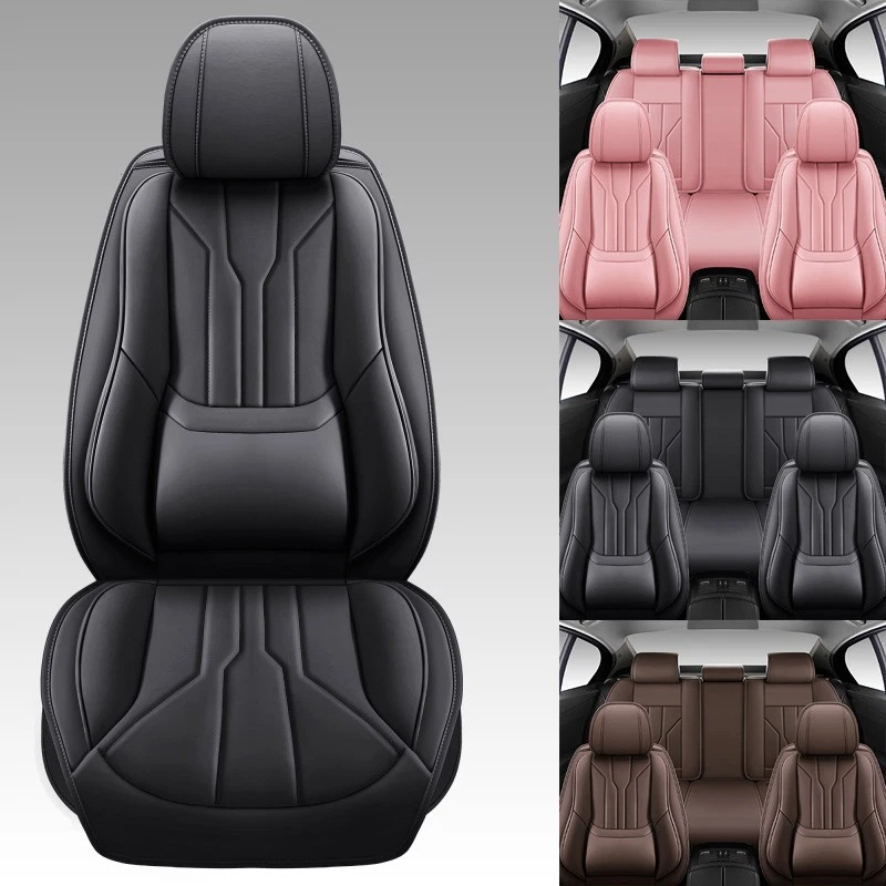 Juego completo de 5 fundas de asiento de coche de cuero napa para Volvo C30 C40 C70 S40 S60 S80 S90 Foto 2 de 4