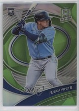 2021 Panini Spectra Rookies Neon Green Prizm 30/30 Evan White #105 00ht