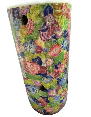 Famille Rose Vase 18'' 60s China