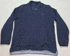 Crew Clothing Woman's Collared Pullover Top 12 Dark Blue Polka dot Jumper