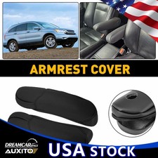 Fits 2010-2011 Honda Cr-v Crv Leather Seat Front Armrest Replacement Cover Black
