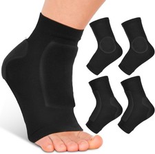 2 Pairs Padded Skate Socks Ice Skating Protection Socks Lace Bite Gel Pads An...