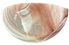 VETRO DI RICAMBIO PER PLAFONIERA A MEZZA LUNA CURVO DIAMETRO 30CM ALTEZZA 16CM