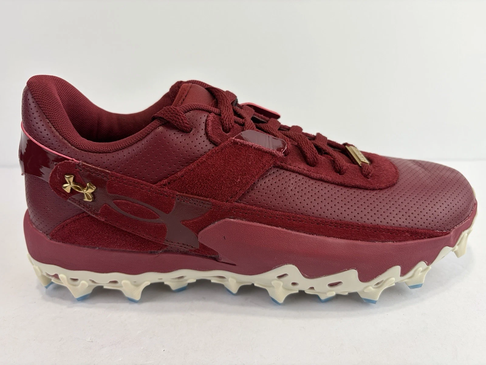 Under Armour UA Harper 10 Pro TPU Low Red Baseball Cleats 6010136-625 Men's 10.5