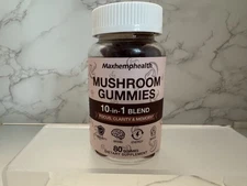 Mushroom Gummies for Adults  10-in-1  Mushroom Supplement, 80ct, New, Exp 07/27
