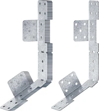 8 PCS Adjustable Stair-Stringer Connector, Tie Straps Bracket, Galvanized Steel 