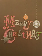 Papyrus- Christmas- Die Cut Letter Embellishment & Ornaments- Glitter, Gems